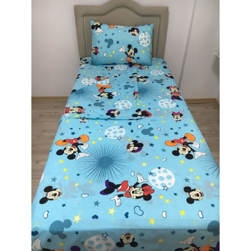 Gasel Mickey Mouse Tek Kişilik Nevresim Takımı - 160 x 220 cm - Mavi Bebek Nevresim Takımı Fiyatı