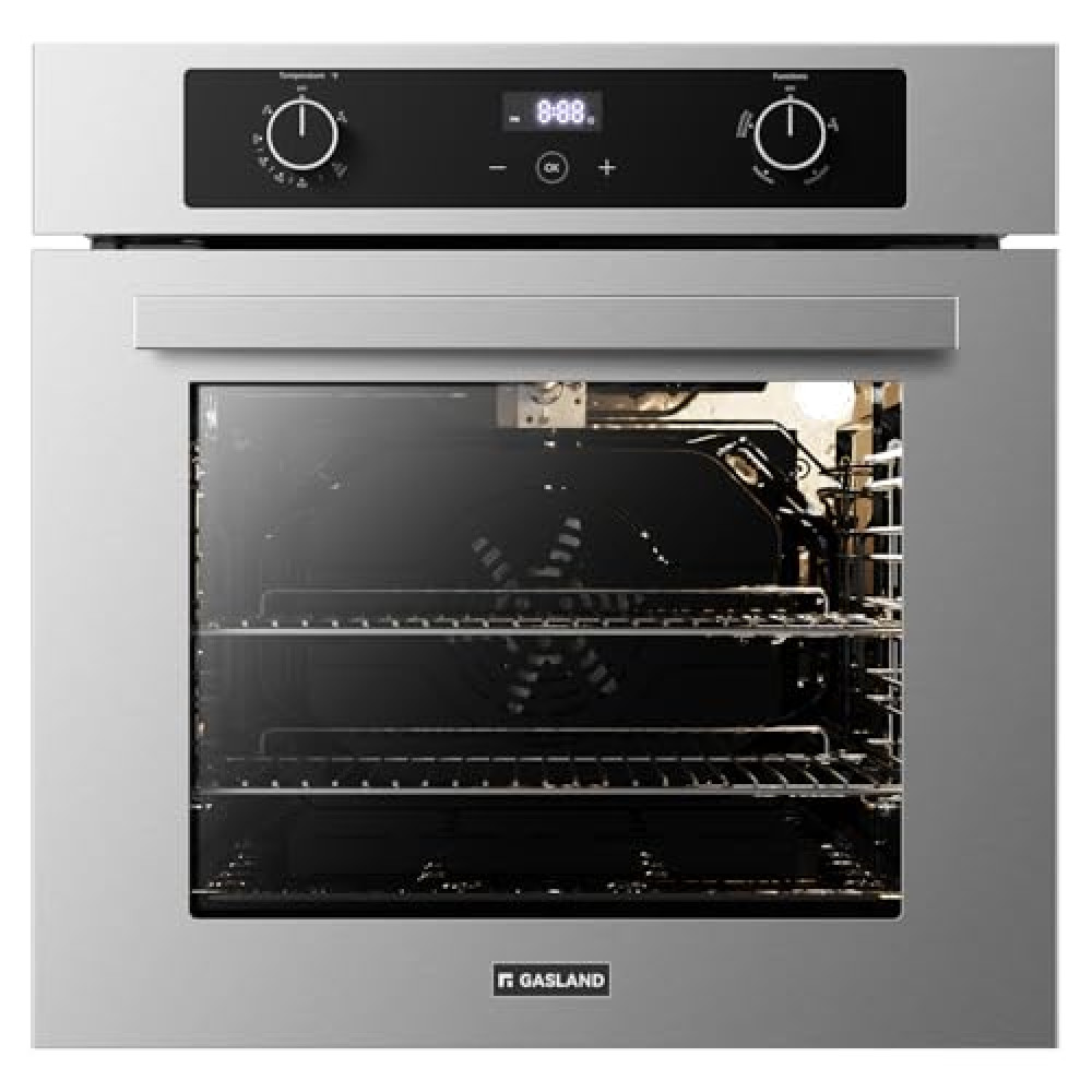 GASLAND 24 Inch Gas Wall Oven, Pro GS606DS Natural Gas Oven, Built-in Single Wall Oven, with Bake Broil Rotisserie Functions, Built-in Digital Timer and Convection Fan, 120V Cord Plug, Stainless Steel