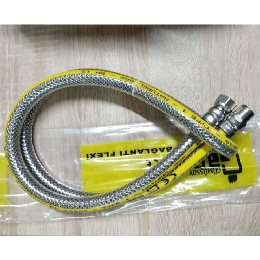 Gassa 200 cm Doğalgaz Flex Bağlantı Hortumu Gaz Flexi Soba Fırın Ocak Gaz-75 Nalburiye & Hırdavat Fiyatı