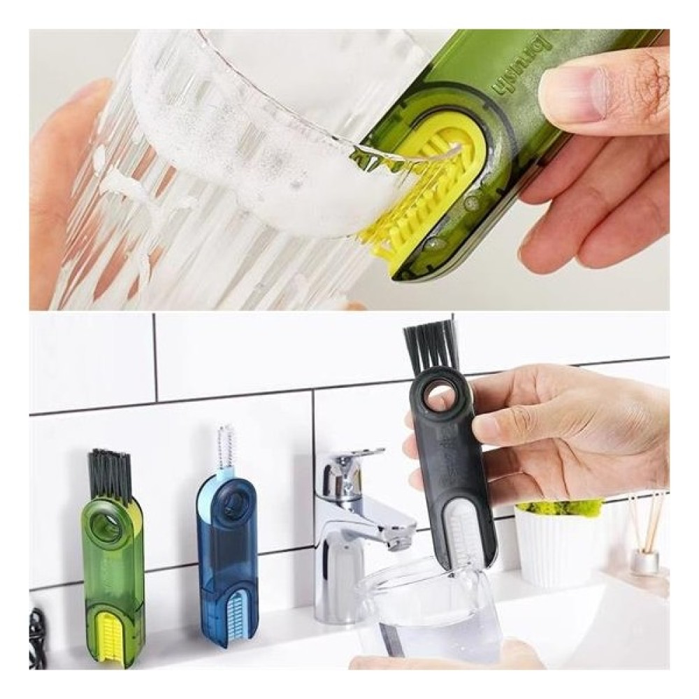 Gat Shop 3 Fonksiyonlu Pratik Şişe Temizleme Fırçası Mutfak Banyo Araç Klavye Pencere Oluklar Için Çok Amaçlı Fırça Temizlik Malzemeleri Fiyatı