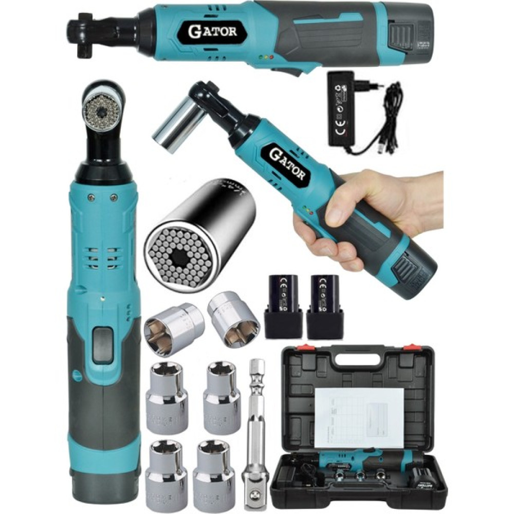 Gator Şarjlı Cırcır Kolu 58 Wat 5 Ah ve Grip Soket ve 6 Adet Extra Lokma Ucu Nalburiye & Hırdavat Fiyatı
