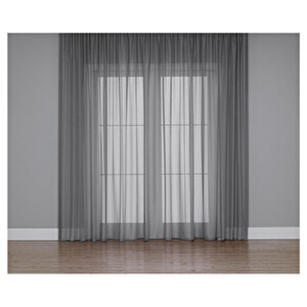 Gauze Fabric Design Krep Koyu Gri (orta Pile) Tül Perde 250x260 cm Tül Perde Fiyatı