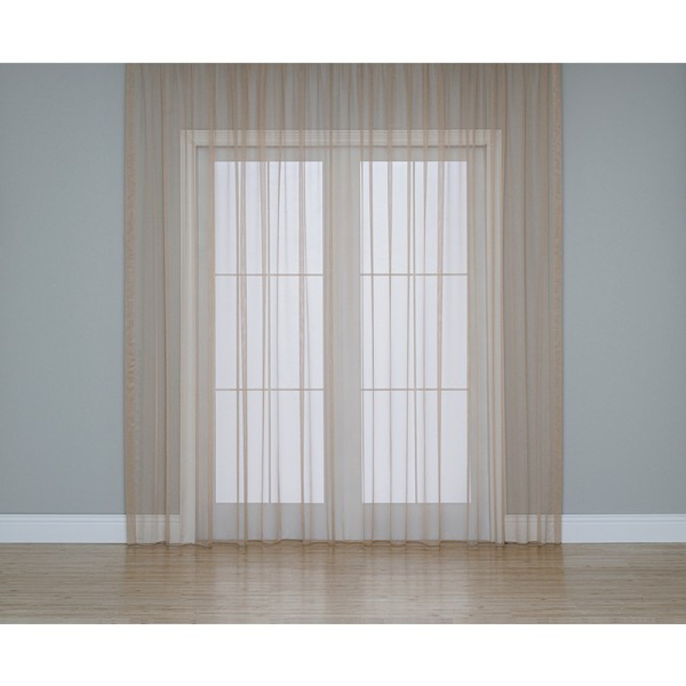 Gauze Fabric Design Kullanıma Hazır Leno Matt Sütlü Kahve Tül Perde - 300 x 260 cm Tül Perde Fiyatı