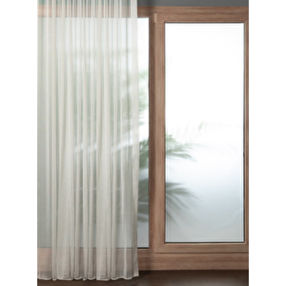 Gauze Fabric Design Kullanıma Hazır Simli Pilesiz Ekru Tül Perde (250 X 260 / Pilesiz) Tül Perde Fiyatı