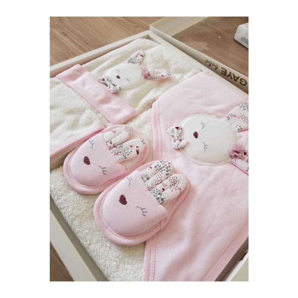 Gaye Bebe 4 Parça %100 Pamuk Bebek Bornoz Takımı Bebek Bornozu Fiyatı