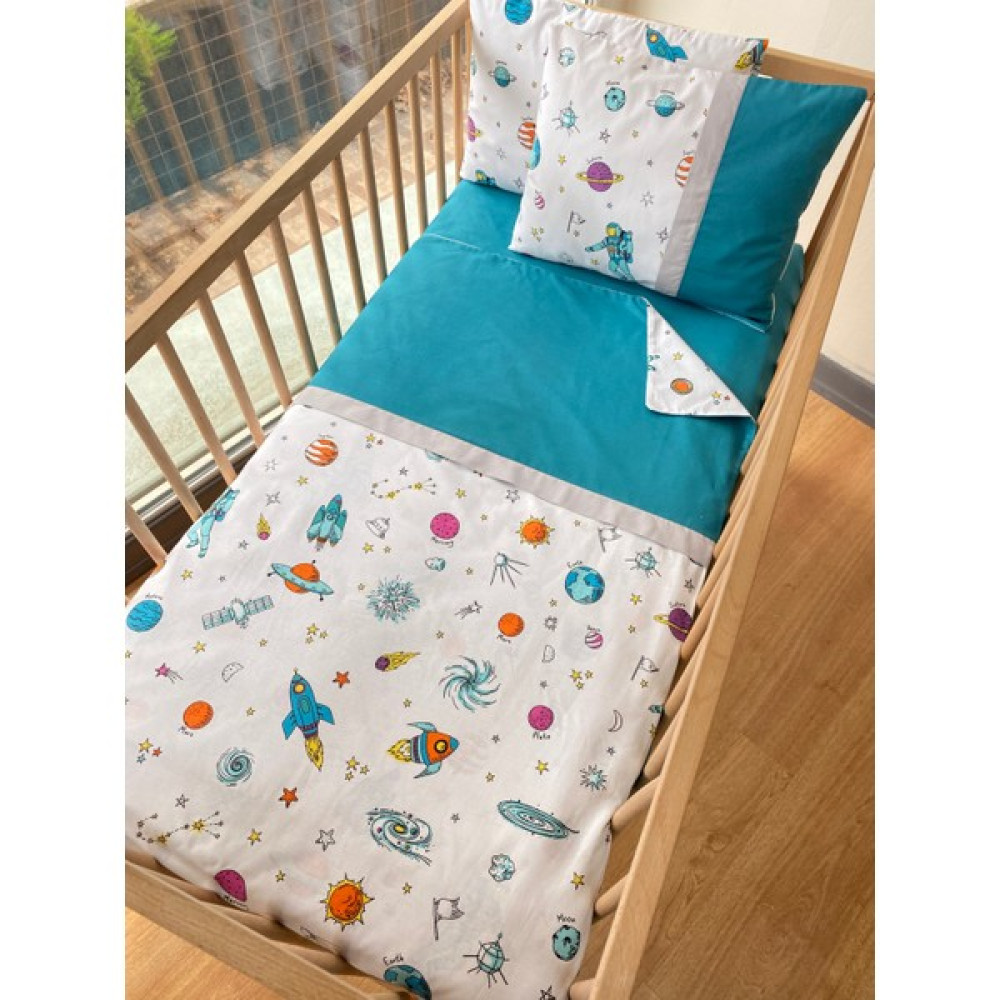 Gaye Ev Tekstil %100 Pamuklu Oeko-Tex Sertifikalı Bebek Nevresim Takımı - Mavi - 100 x 150 cm Bebek Nevresim Takımı Fiyatı