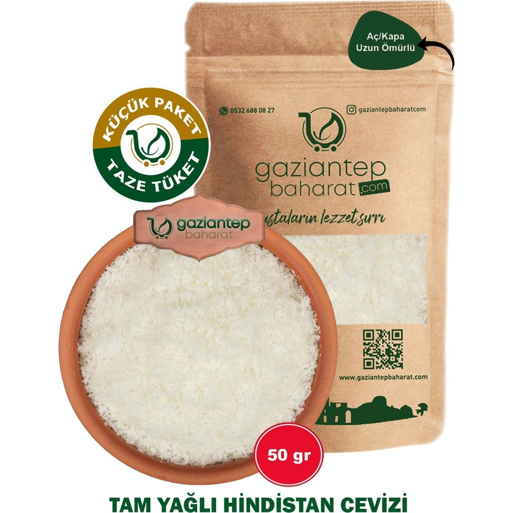 Gaziantep Baharat Hindistan Cevizi 50 gr - Doğal Taze ve Aromatik - 50 gr Tuz, Şeker, Baharat Fiyatı