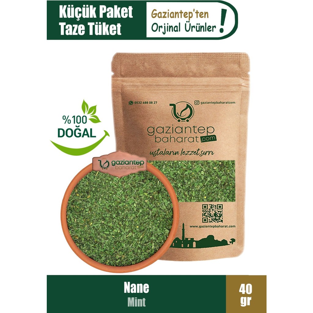 Gaziantep Baharat Nane 40 gr - Gaziantep Üretimi Doğal ve Taze Baharat - 40 gr Tuz, Şeker, Baharat Fiyatı
