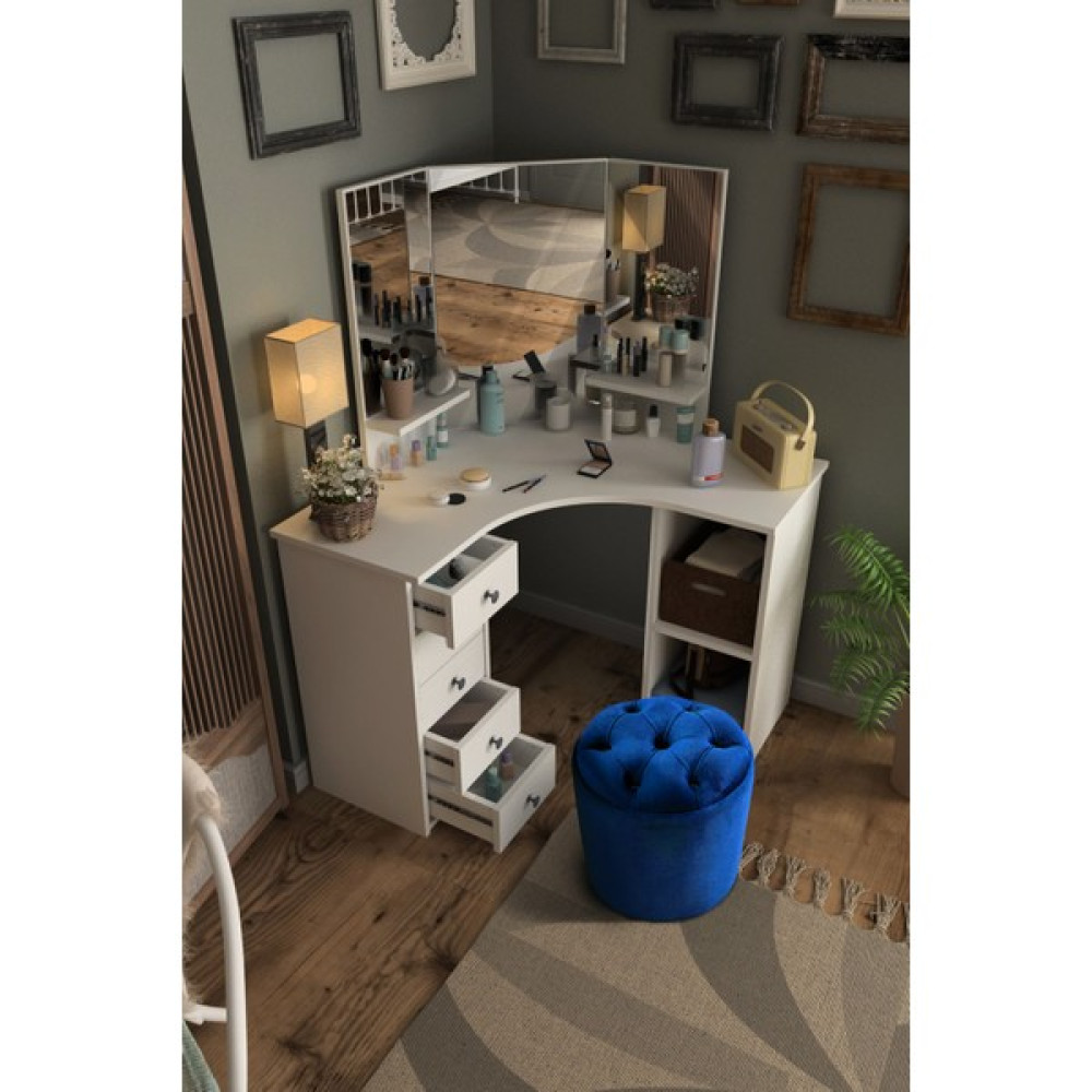 Gazzini Furniture Puffy Puff Mavi Chester Model Küçük Yuvarlak Puf&bench&koltuk&tabure&pofuduk Teddy - 40 x 40 Puf Fiyatı