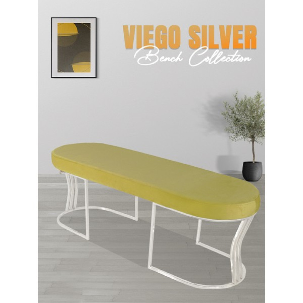 Gazzini Furniture Viego Smooth-Kapitoneli Chester Model Puf & Bench & Koltuk & Uzun Makyaj Puff & Yatak Ucu - 45x140 - Hardal Puf Fiyatı