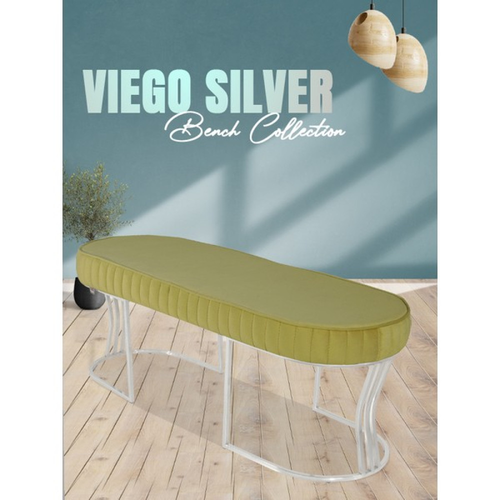 Gazzini Furniture Viego Striped-Kapitoneli Chester Model Puf & Bench & Koltuk & Uzun Makyaj Puff & Yatak Ucu - 45x140 - Hardal Puf Fiyatı