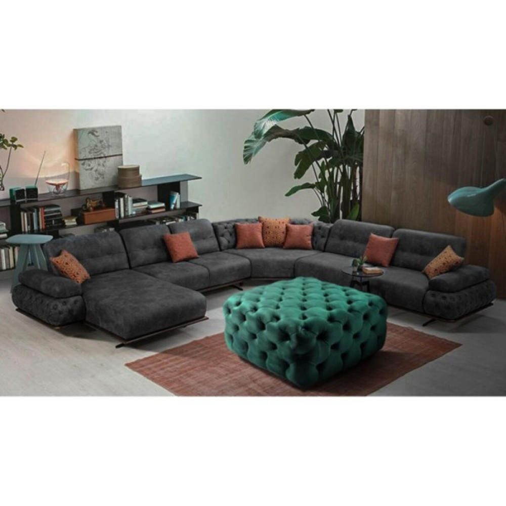 Gazzini Furniture Yeşil Chester Model Kapitoneli Kare& Pofuduk Orta Puf&koltuk Bench&teddy&puff&oturma Bankı - 73 x 73 Puf Fiyatı