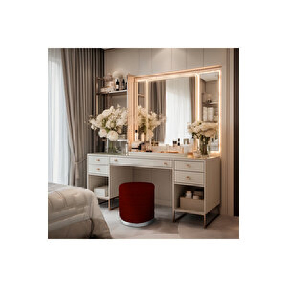 Gazzini Lungo Roller Silver Kaplama Luxery Puf-bordo Babyface Kumaş Pofuduk Oturma Pufu ve makyaj Pufu ve bench Puf Fiyatı