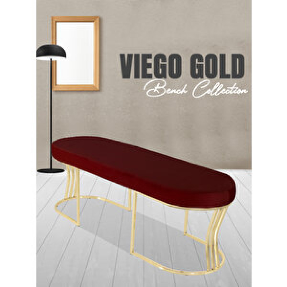 Gazzini Vi̇ego Gold Smooth-kapitoneli Model Puf ve Bench ve Koltuk-oturak-uzun Makyaj Puff-yatak Odası Ucu ve önü Bordo Puf Fiyatı