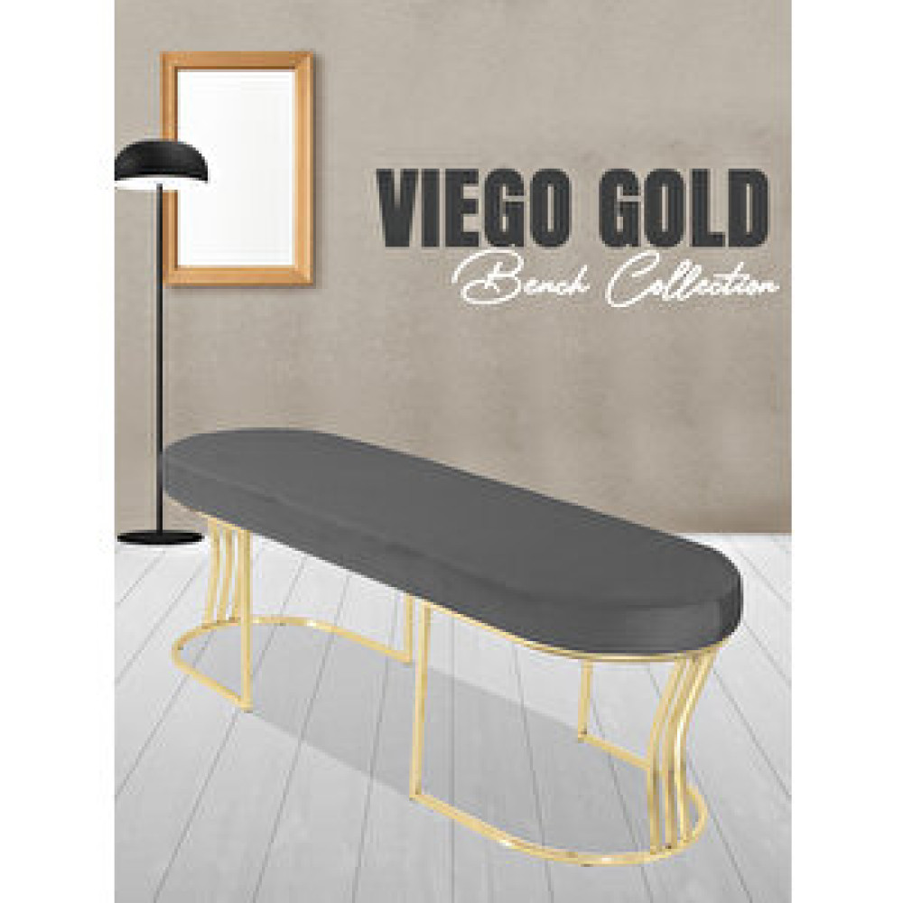 Gazzini Vi̇ego Gold Smooth-kapitoneli Model Puf ve Bench ve Koltuk-oturak-uzun Makyaj Puff-yatak Odası Ucu ve önü Gri Puf Fiyatı