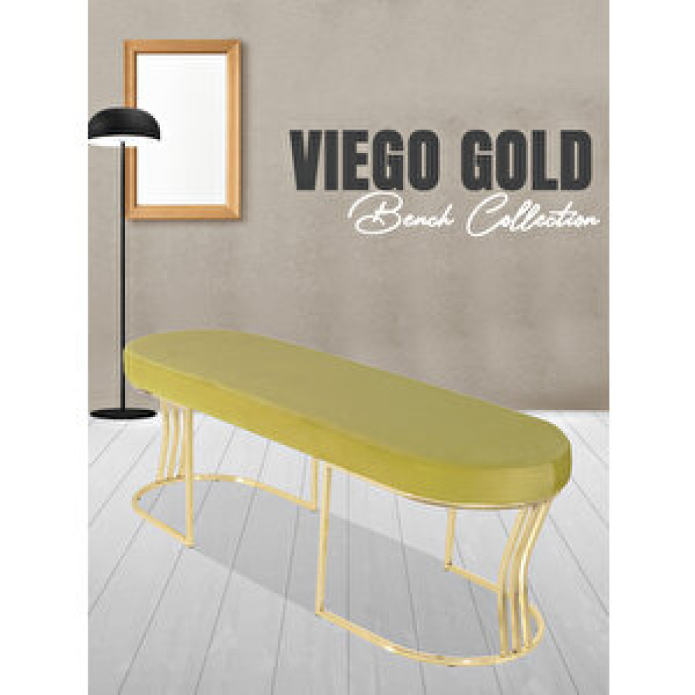 Gazzini Vi̇ego Gold Smooth-kapitoneli Model Puf ve Bench ve Koltuk-oturak-uzun Makyaj Puff-yatak Odası Ucu ve önü Hardal Puf Fiyatı