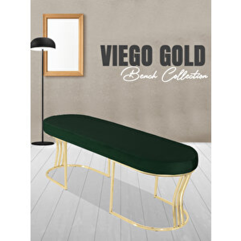 Gazzini Vi̇ego Gold Smooth-kapitoneli Model Puf ve Bench ve Koltuk-oturak-uzun Makyaj Puff-yatak Odası Ucu ve önü Yeşil Puf Fiyatı