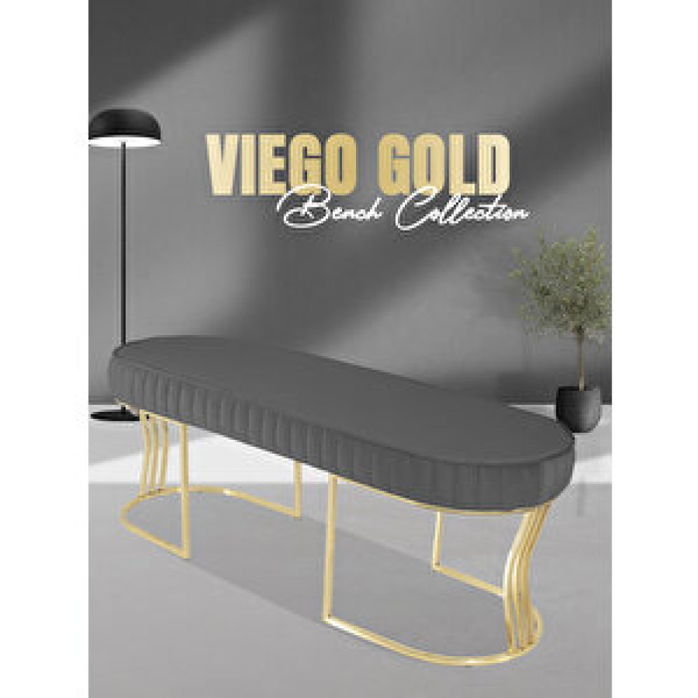 Gazzini Vi̇ego Gold Stri̇ped-kapitoneli Chester Model Puf ve Bench ve Koltuk ve Uzun Makyaj Puff ve Yatak Ucu ve önü Gri Puf Fiyatı
