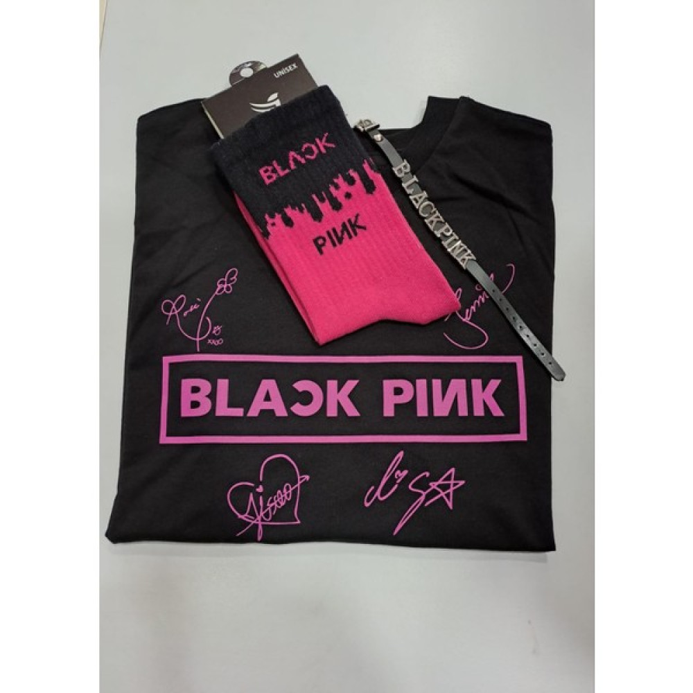 GC GÖKHAN CLUB Blackpink Unisex T-Shirt Çorap Bileklik Kombin Kız Çocuk Sweatshirt Fiyatı