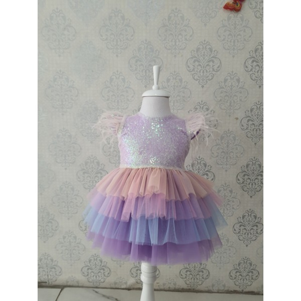 GÇ Kids Kız Çocuk Lila Unicorn Hayal Elbise Kız Çocuk Elbise Fiyatı