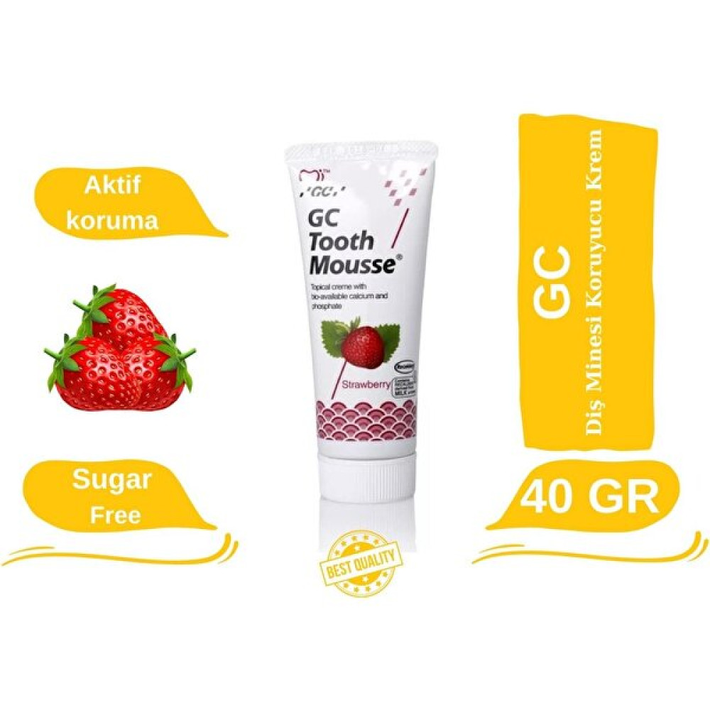 Gc Tooth Mousse Çilek Aromalı 40 gr Diş Macunları Fiyatı