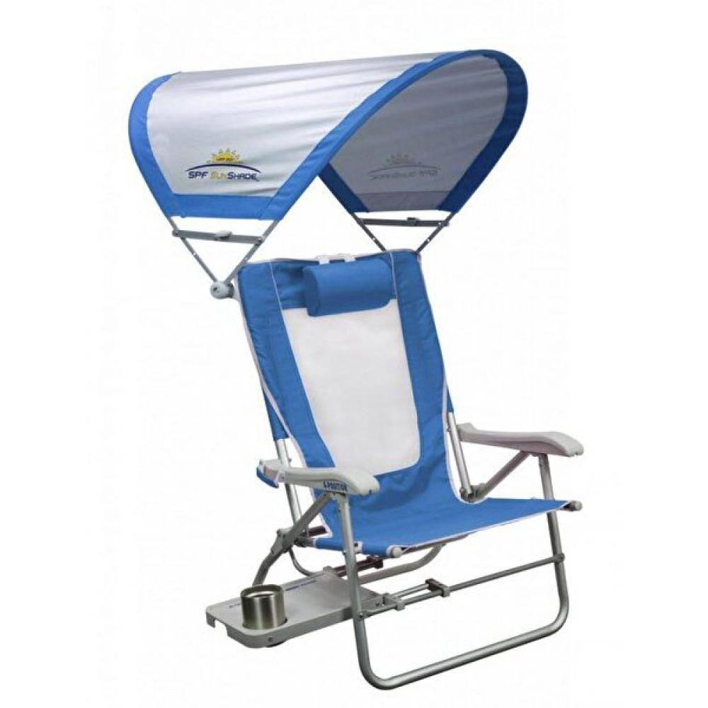 Gci Outdoor Sunshade Big Surf 4 Kademeli Güneşlikli Katlanır Mavi Plaj Sandalyesi Bahçe Sandalyesi Fiyatı