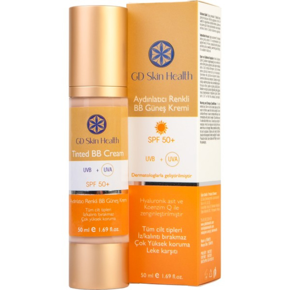 GD Skin Health Renkli Tinted Bb Krem Spf+50 Leke Karşıtı Aydınlatıcılı Nemlendiricili Yüksek Korumalı 50 ml Güneş Kremleri ve Losyonları Fiyatı