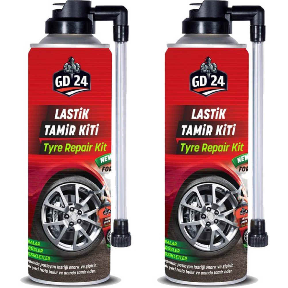GD24 Lastik Tamir Kiti - 450 ml (2 Adet) Lastikler Fiyatı