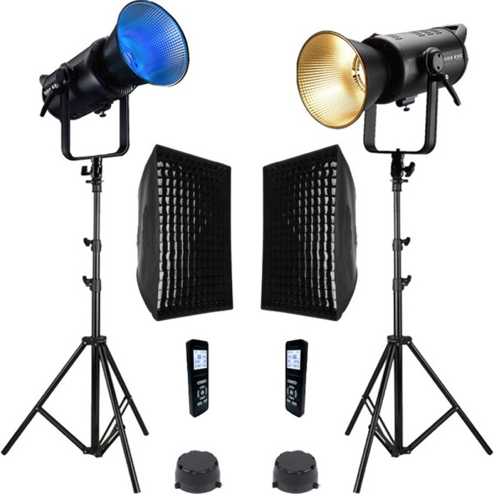 Gdx EXC-180RGB-II Rgb LED Video Işığı 2'li Full Set (Gridli 60X90 Octa Softbox + 260 cm Kalın Işık Ayağı) Video Kamera Aksesuarları Fiyatı