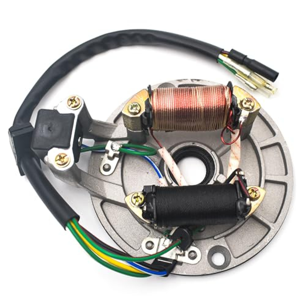 GEARLINTON 2 Coil Ignition Magneto Stator Plate for 50cc 70cc 90cc 110cc 125cc Taotao Kazuma Baja SSR Chinese ATV Quad Dirt Bike Scooter