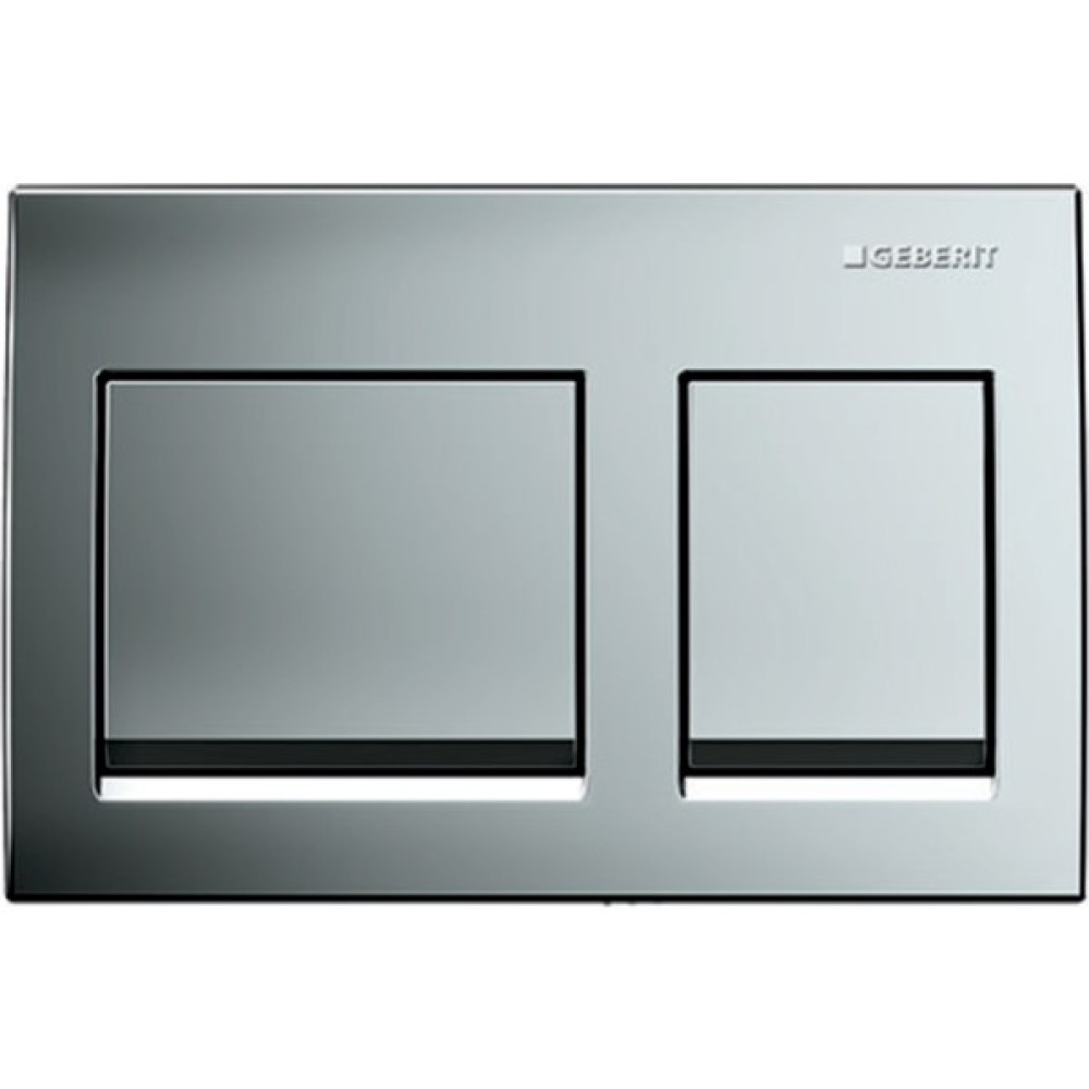 Geberit Alfa 15-Çift Basmalı Mat Krom Kumanda Kapağı 115.045.46.1 - Parlak Krom Klozet Kapağı Fiyatı