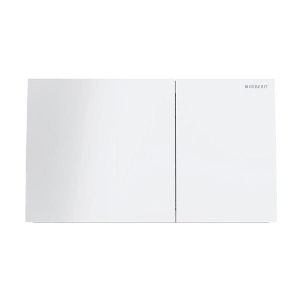 Geberit Kumanda Kapağı SIGMA70 Çift Basmalı Beyaz Cam 115.622.SI.1 - 10x10 - Krom TV Aksesuarları Fiyatı
