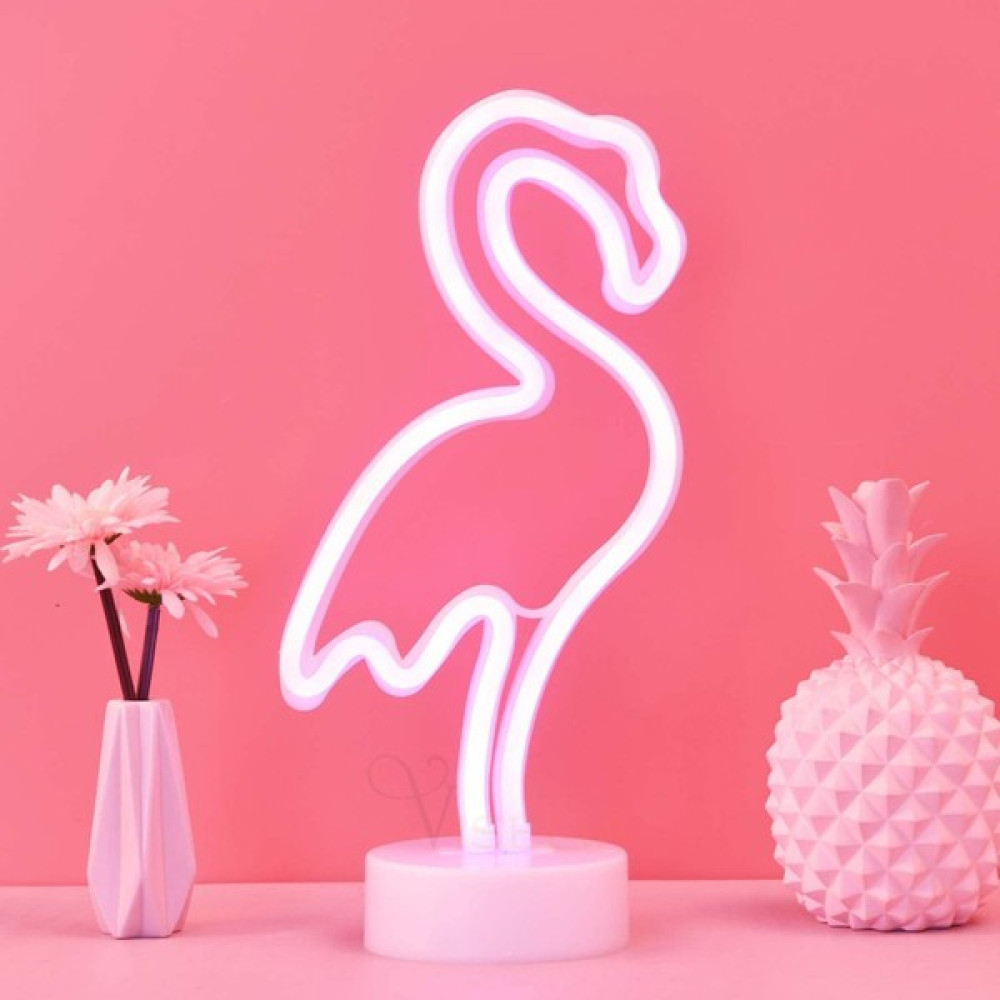 Gece Lambası Masa Lambası Flamingo Neon Lamba Neon LED Gece Lamba - Pembe Gece Lambası Fiyatı