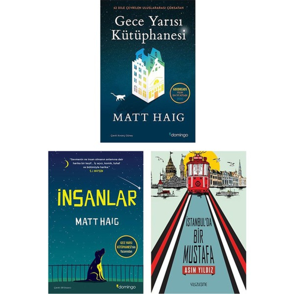 Gece Yarısı Kütüphanesi - Insanlar - Istanbul’da Bir Mustafa (3 Kitap Set) Edebiyat Fiyatı