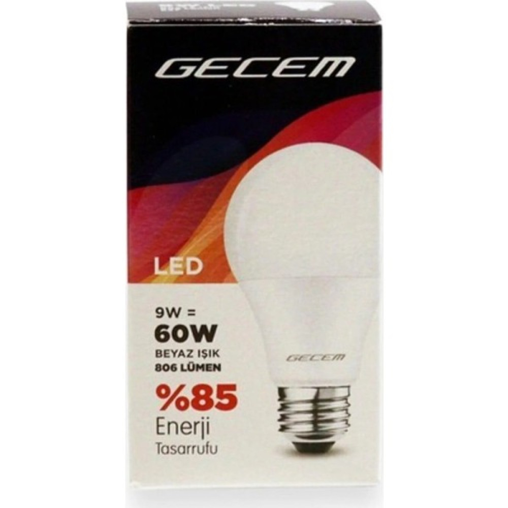 Gecem 7 Adet Gecem 9W LED Ampul E27 Duy 6500K - Beyaz Işık - 60 - 70 W Led Aydınlatmalar Fiyatı