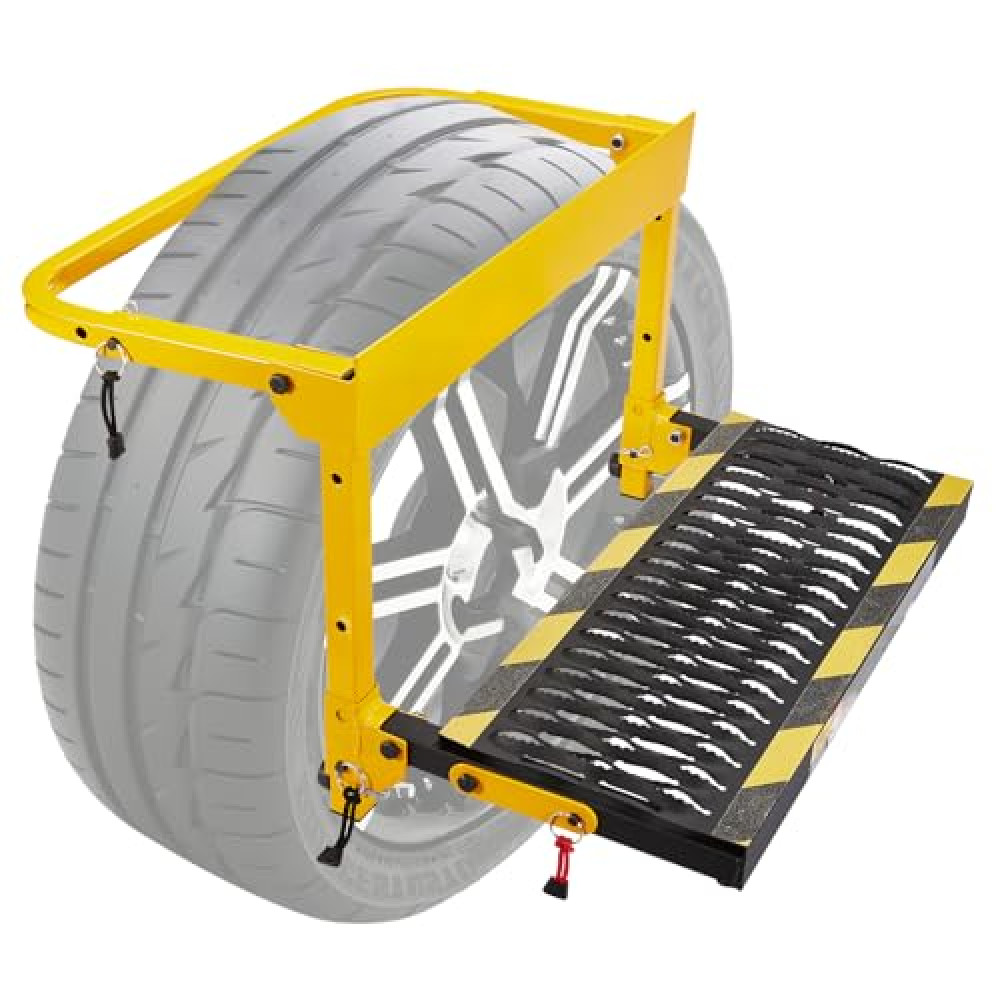 Gedlex Tire Step for Truck Upgraded, SUV and RV Adjustable Folding Heavy Duty Wheel Step, Non-Slip Steel Surface, Max 350 Pounds