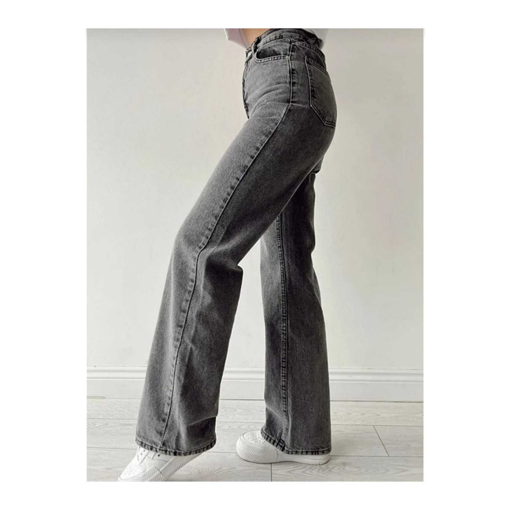 geenz manifacture Santaclara 90s Kar Yıkama Kar Gri Likralı Süper Yüksek Bel Wide Leg Salaş Jeans Palazzo Pantolon 34 Beden Bayan Jeans / Kot Pantolon Fiyatı