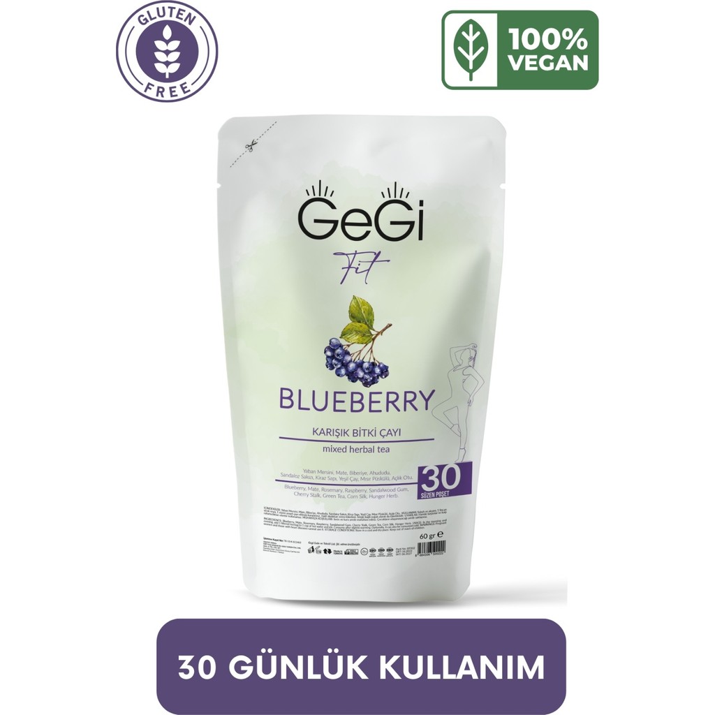 Gegi Yaban Mersini Blueberry Tea Çay 1 Aylık Paket - Bitki Çayı Diğer Fiyatı