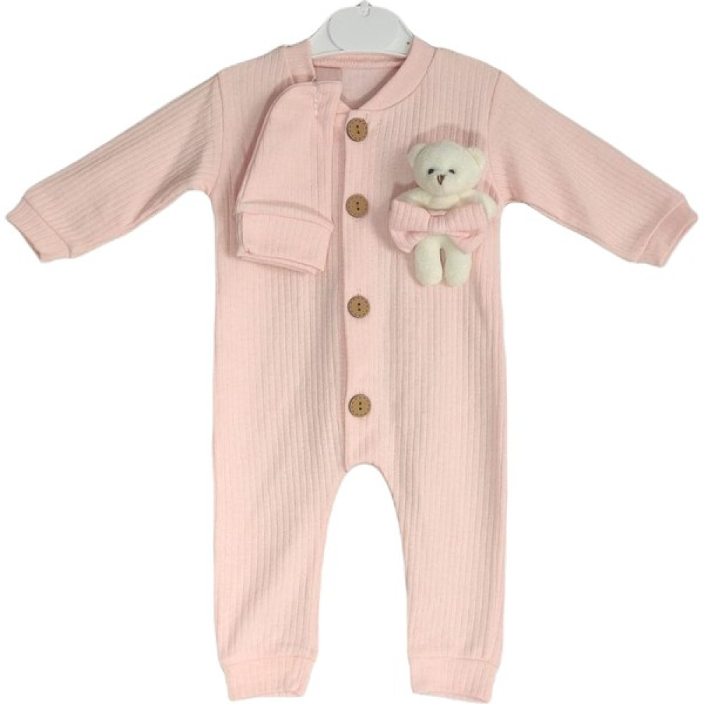 Gel Tükeniyor Ayıcıklı Şapkalı Uzun Kollu Kız Erkek Bebek Tulum 3-6-9 Ay Bebek Tulumu Fiyatı
