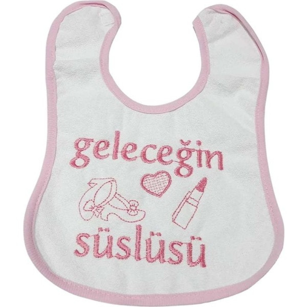 Geleçeğin Süslüsü Yazılı Pembe Biyeli Su Geçirmez Kız Bebek Önlük - Renkli Oto Boyaları Fiyatı