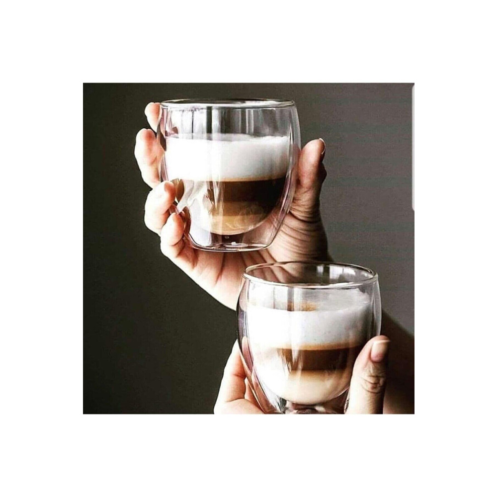 GELİNHOMES Çift Cidarlı Şeffaf Espresso Cam Bardak 250 ml 2 Adet 250ml Fincan / Bardak / Kahve Takımı Fiyatı