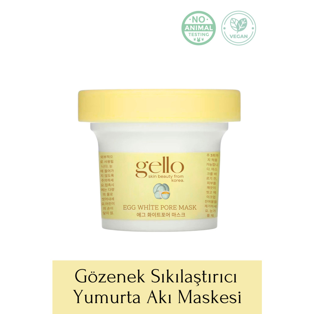 GELLO Gözenek Sıkılaştırıcı Yumurta Akı Maskesi - Egg White Pore Mask Cilt ve Yüz Bakımı Fiyatı