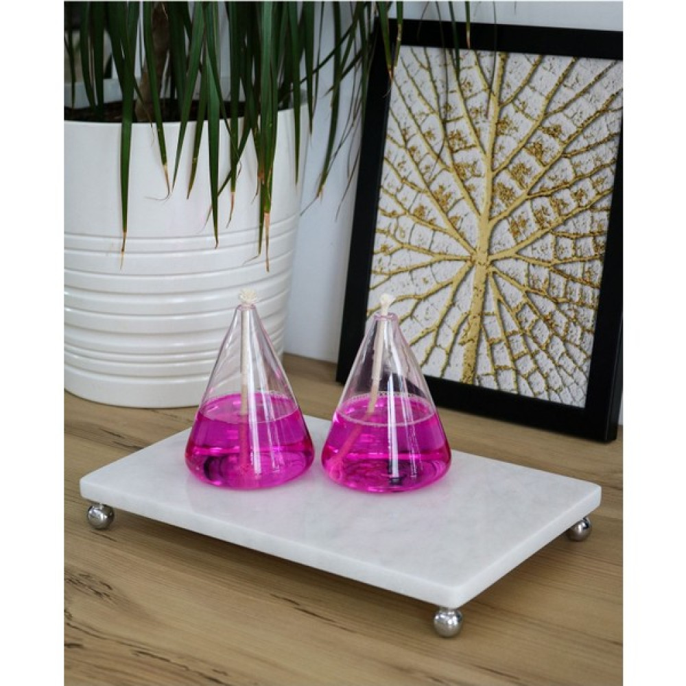 Gemboss Doğal Mermer Ayaklı Dekor Sunumluk Stant 27X17 cm Orta Boy Servis Tepsisi Fiyatı