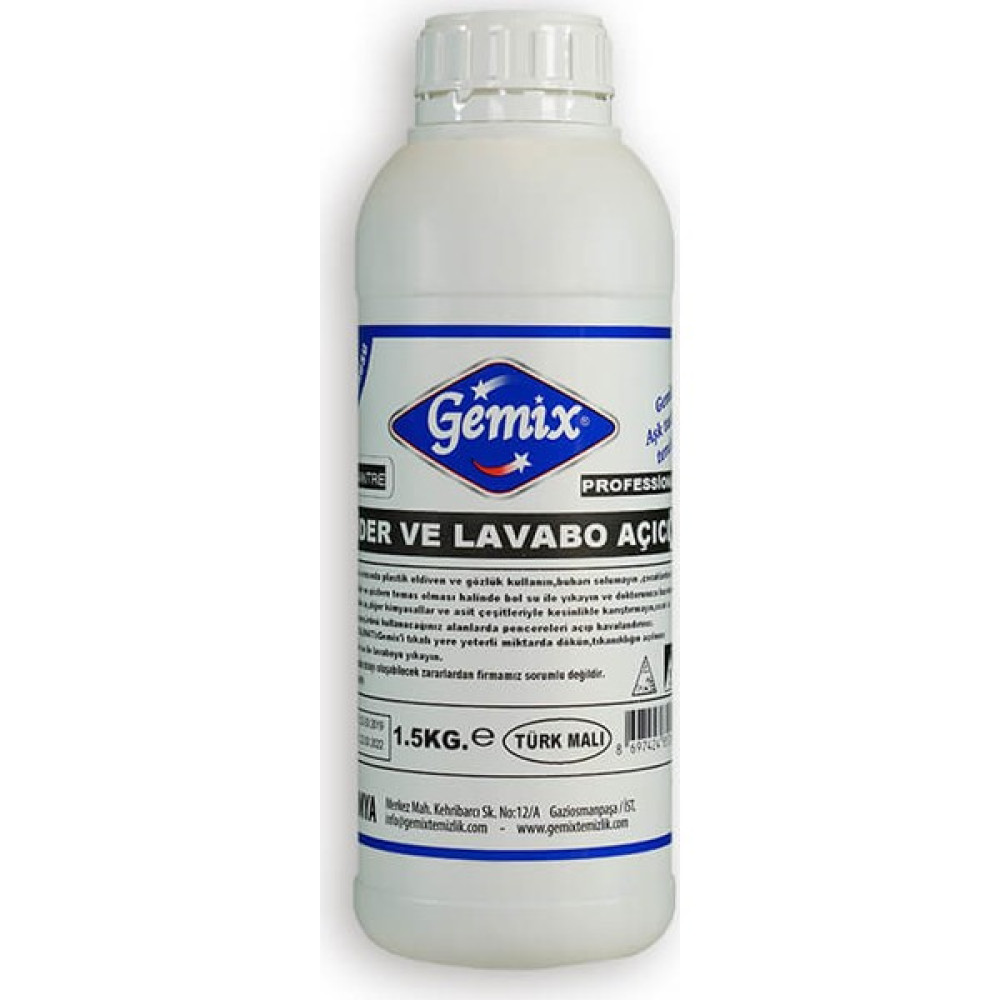 Gemix Gider ve Lavabo Açıcı 1.5 kg Temizlik Malzemeleri Fiyatı