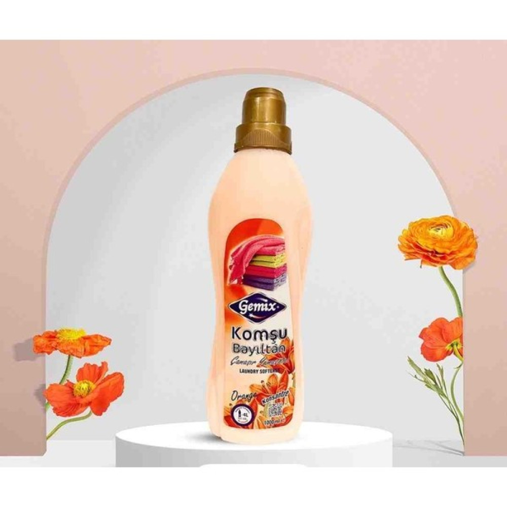 Gemix Komşu Bayıltan Konsantre Çamaşır Yumuşatıcı Orange 1000 ml - 1 lt Yumuşatıcı Fiyatı