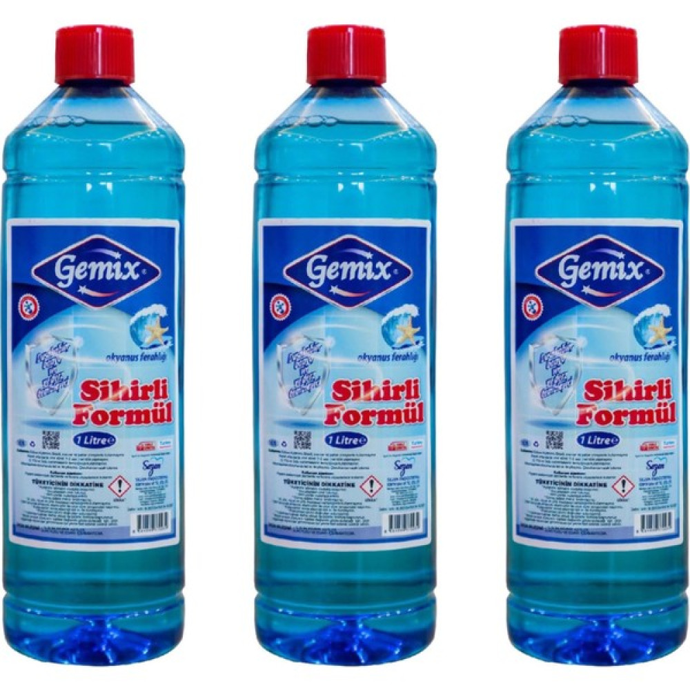 Gemix Sihirli Formül Mavi Su Fayans Derz Temizleyici 1000 ml 3 Adet Temizlik Malzemeleri Fiyatı