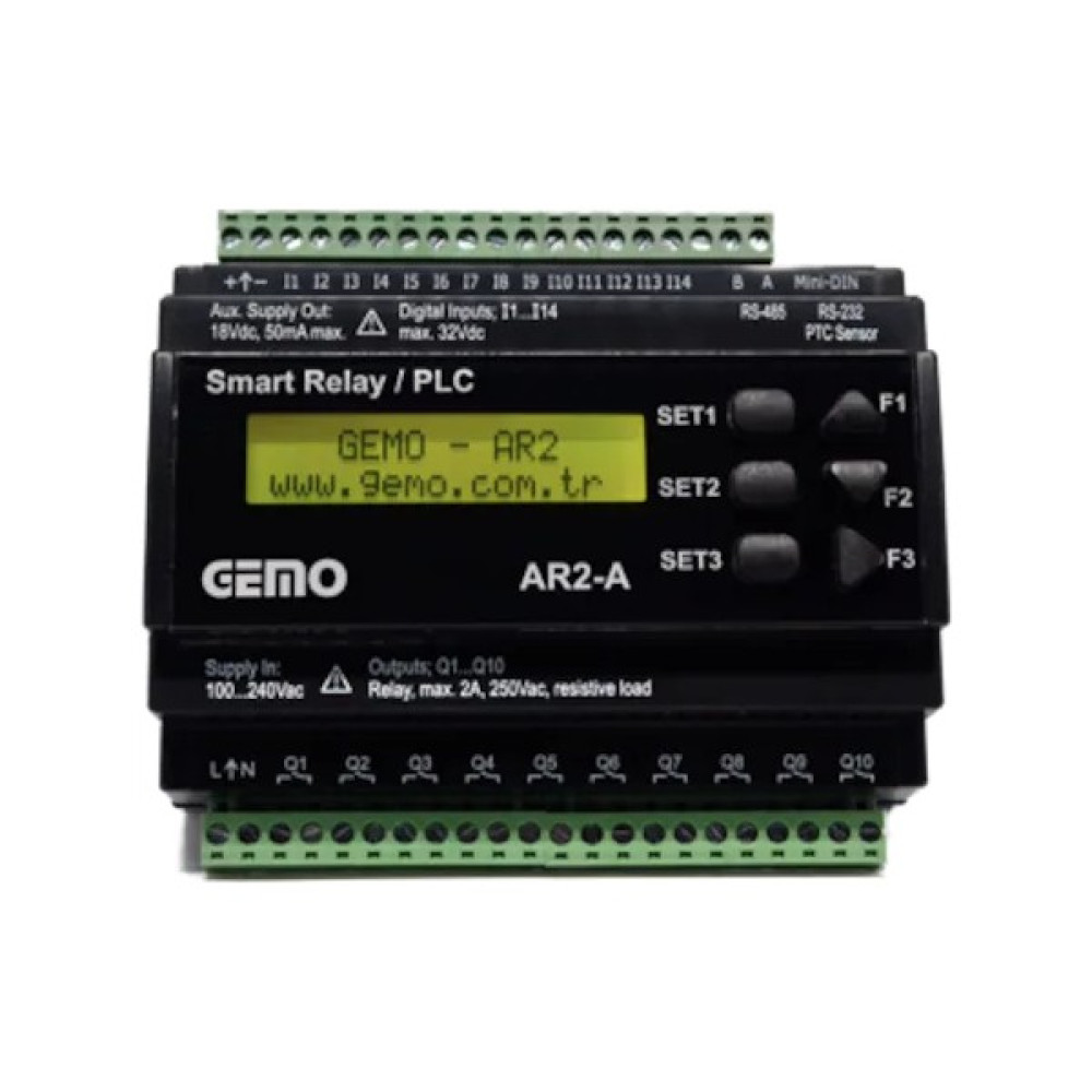 Gemo AR2-A-230VAC-14D Akıllı Röle/plc - Siyah Diğer Test ve Ölçüm Cihazları Fiyatı