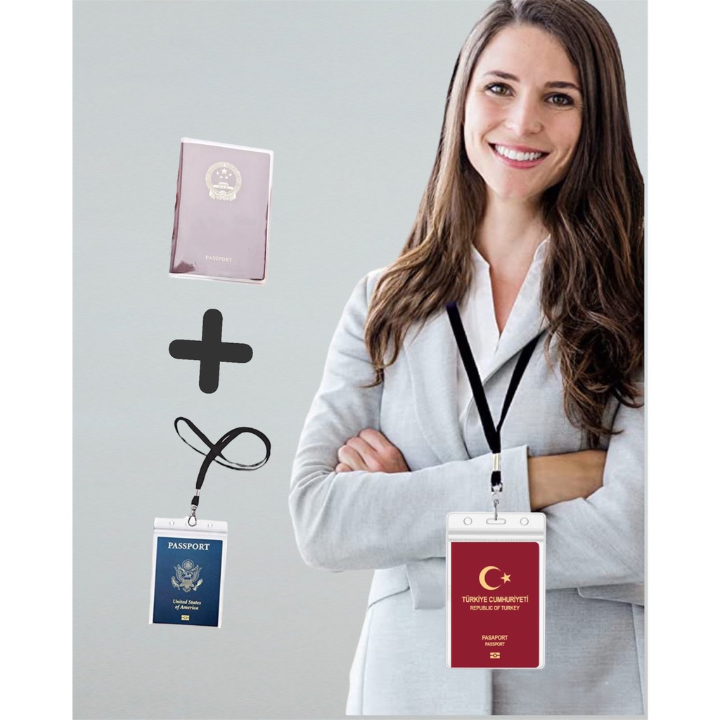 Gempo 2’li Seyahat Seti Şeffaf Pasaport Kılıfı + Kayıp Önleyici Askılı Pasaportluk Biletlik Üniversal Bayan Cüzdan Fiyatı