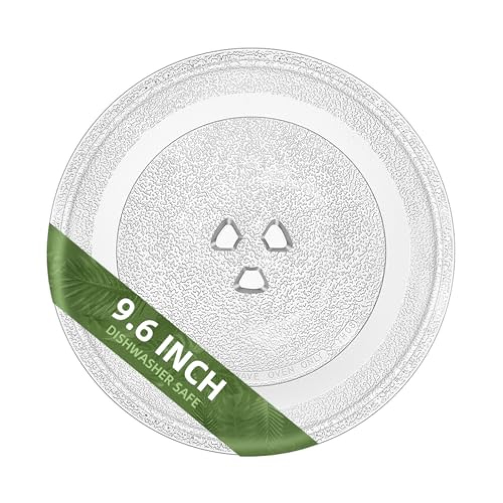 Gemroom 9.6" Small Microwave Glass Turntable Compatible with Panasonic F06016D00XN A06015G10XN, 9-5/8 inch Replacement Microwave Glass Plate for Insignia 252100500496, 245mm Galanz Nostalgia