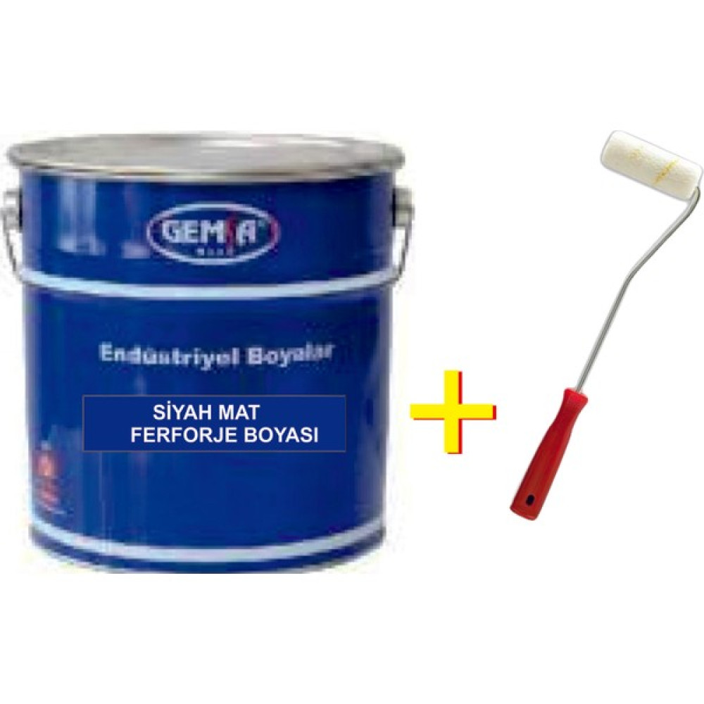 Gemsa Siyah Mat Ferforje Boyası 1 kg Boya Malzemeleri Fiyatı